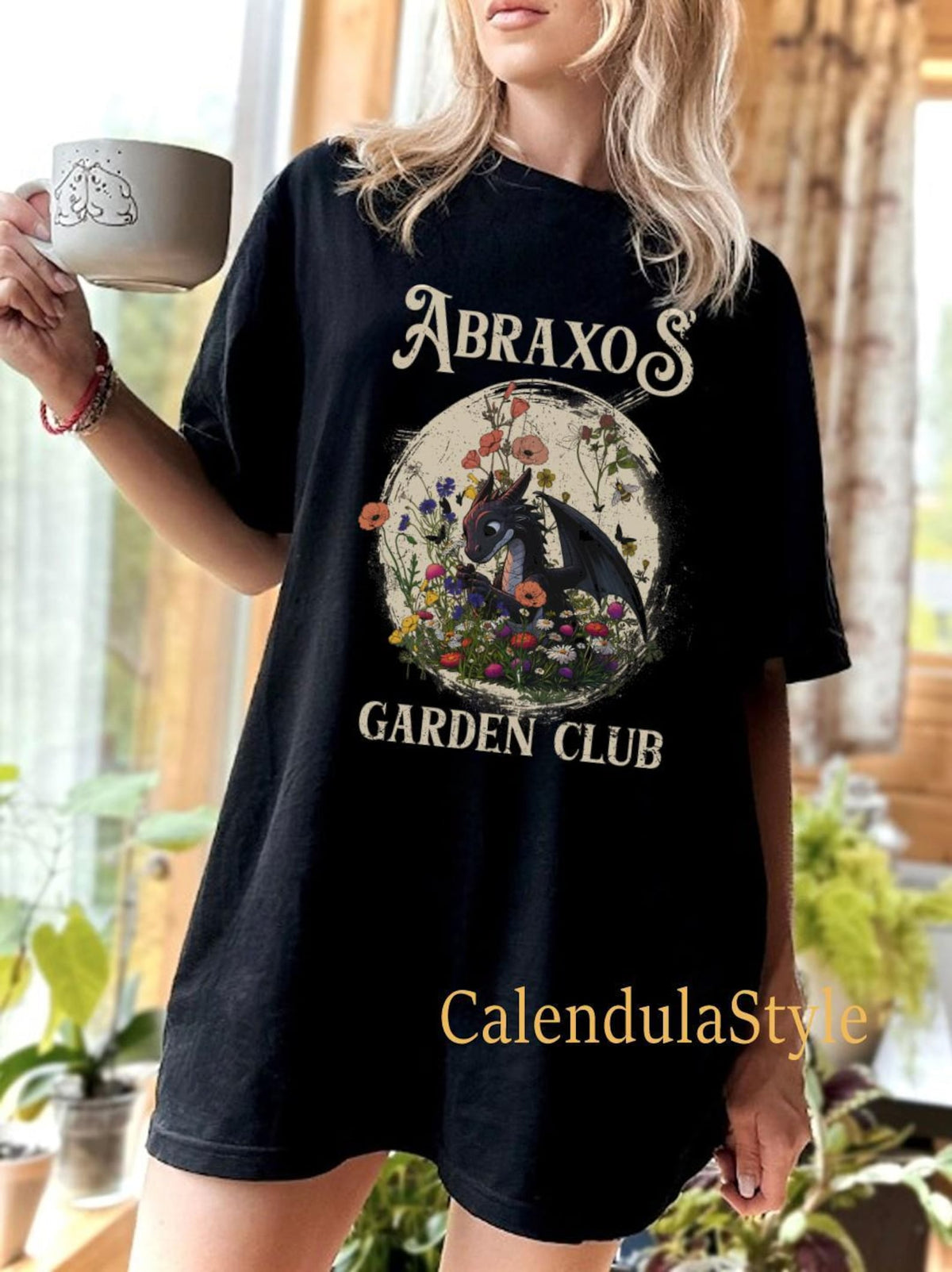 Throne Of Glass Flower Comfort Colors® Shirt, Abraxos Flower Garden Club Shirt,Throne Of Glass Shirt, Fantasy Book Lover Shirt, Bookish Gift