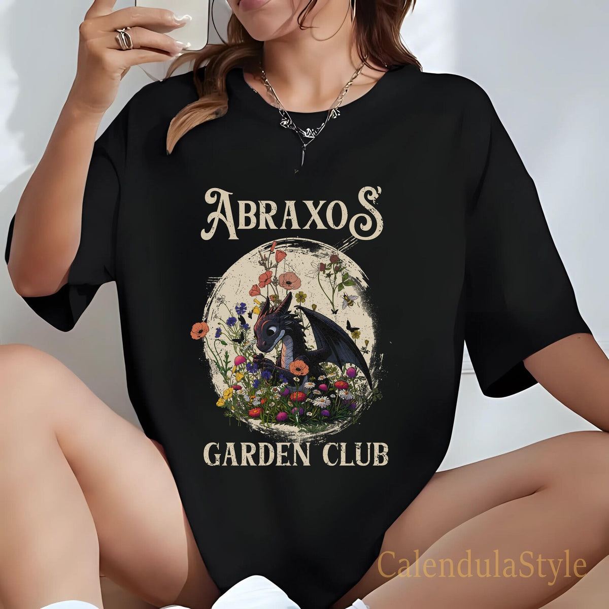 Throne Of Glass Flower Comfort Colors® Shirt, Abraxos Flower Garden Club Shirt,Throne Of Glass Shirt, Fantasy Book Lover Shirt, Bookish Gift