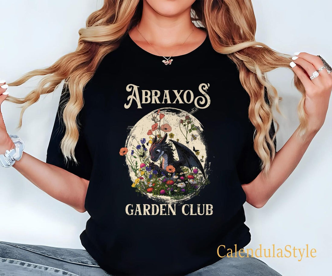 Throne Of Glass Flower Comfort Colors® Shirt, Abraxos Flower Garden Club Shirt,Throne Of Glass Shirt, Fantasy Book Lover Shirt, Bookish Gift