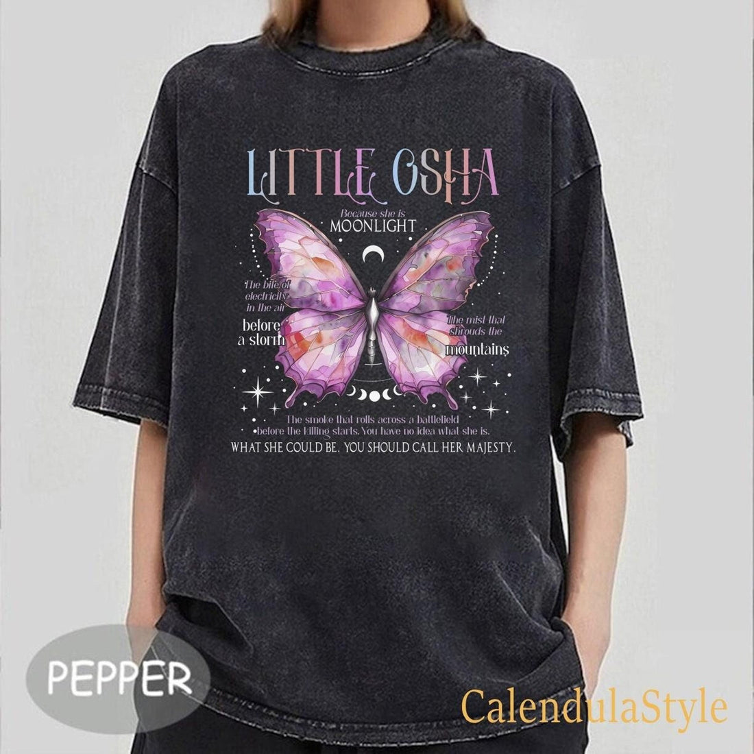 Little Osha Butterfly Comfort Colors Shirt, Quicksilver Callie Hart, Saeris Fane Kingfisher Inspired, Quicksilver Merch, Little Osha Shirt
