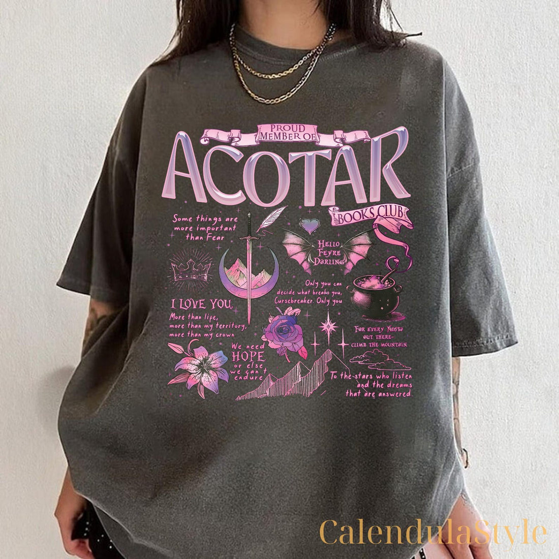 ACOTAR Book Club Comfort Colors Shirt, Proud Member Of The Acotar Shirt, Night Court Gift, Velaris Valkyrie Shirt, SJM Merch T-shirt