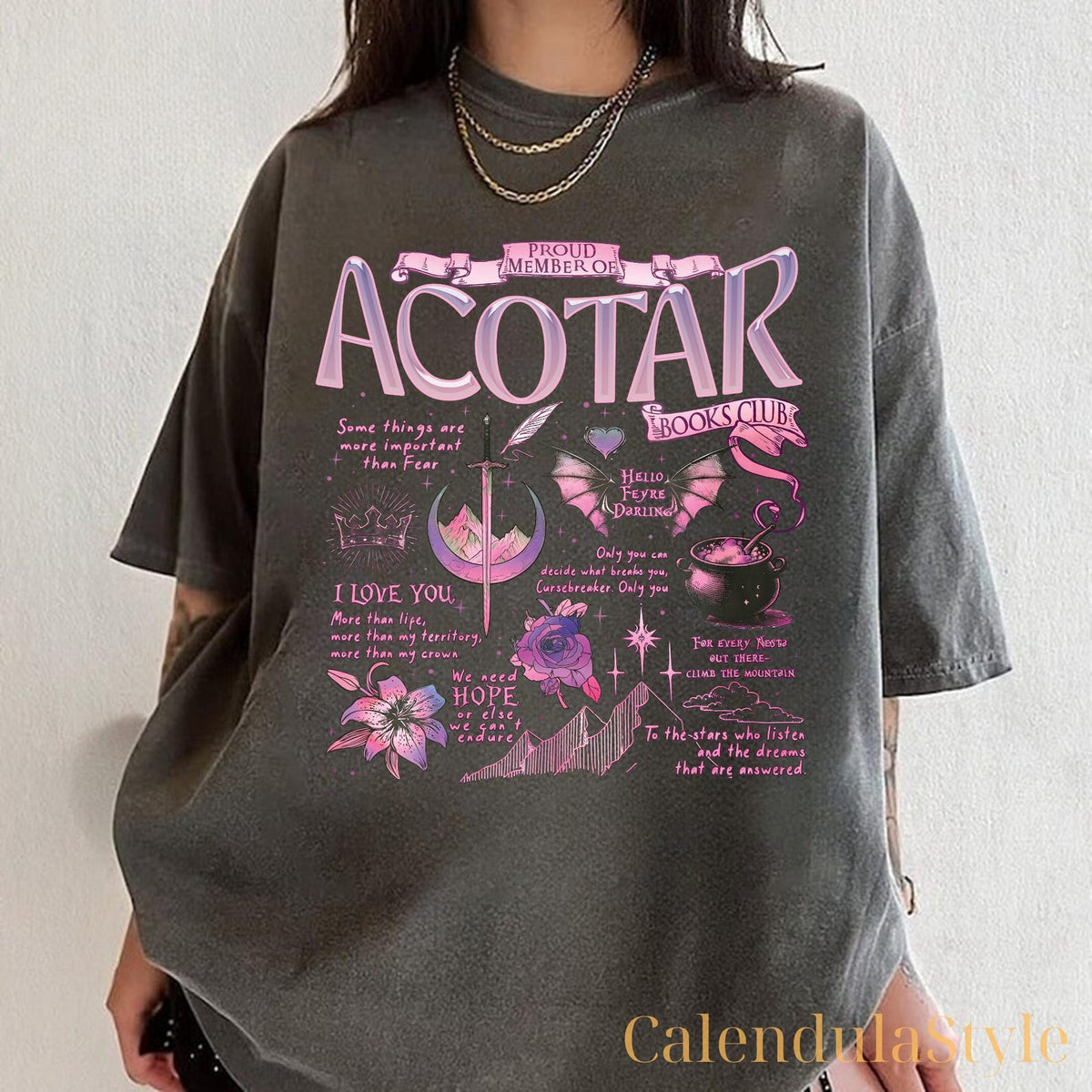 ACOTAR Book Club Comfort Colors Shirt, Proud Member Of The Acotar Shirt, Night Court Gift, Velaris Valkyrie Shirt, SJM Merch T-shirt