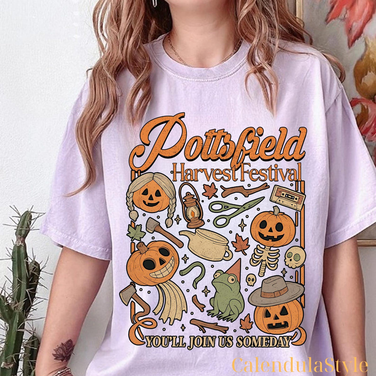 Pottsfield Harvest Festival Shirt, Spooky Season, Halloween Gift For Her, Over The Garden Wall Shirt, Pottsfield Shirt, Pumpkin Halloween