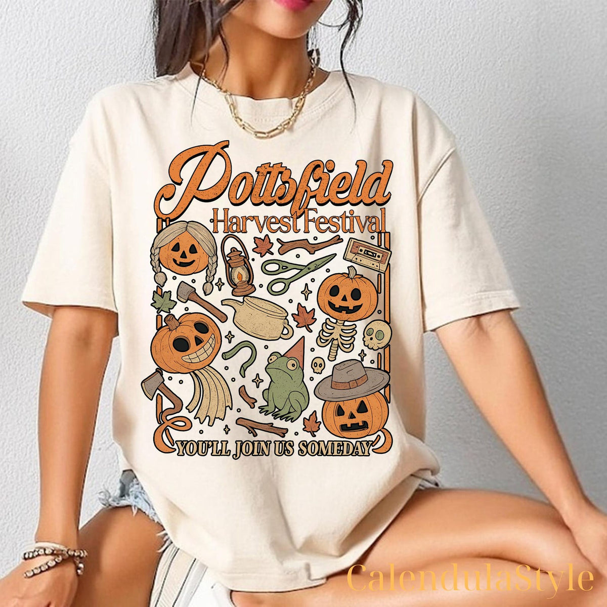 Pottsfield Harvest Festival Shirt, Spooky Season, Halloween Gift For Her, Over The Garden Wall Shirt, Pottsfield Shirt, Pumpkin Halloween