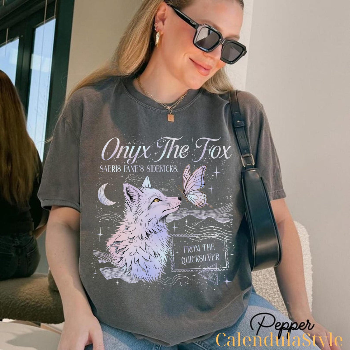 Onyx The Fox Shirt, Quicksilver Book Shirt, Saeris Fane Kingfisher T Shirt, Fae And Alchemy BrimStone,Gift For Readers, Gothic Dark Academia