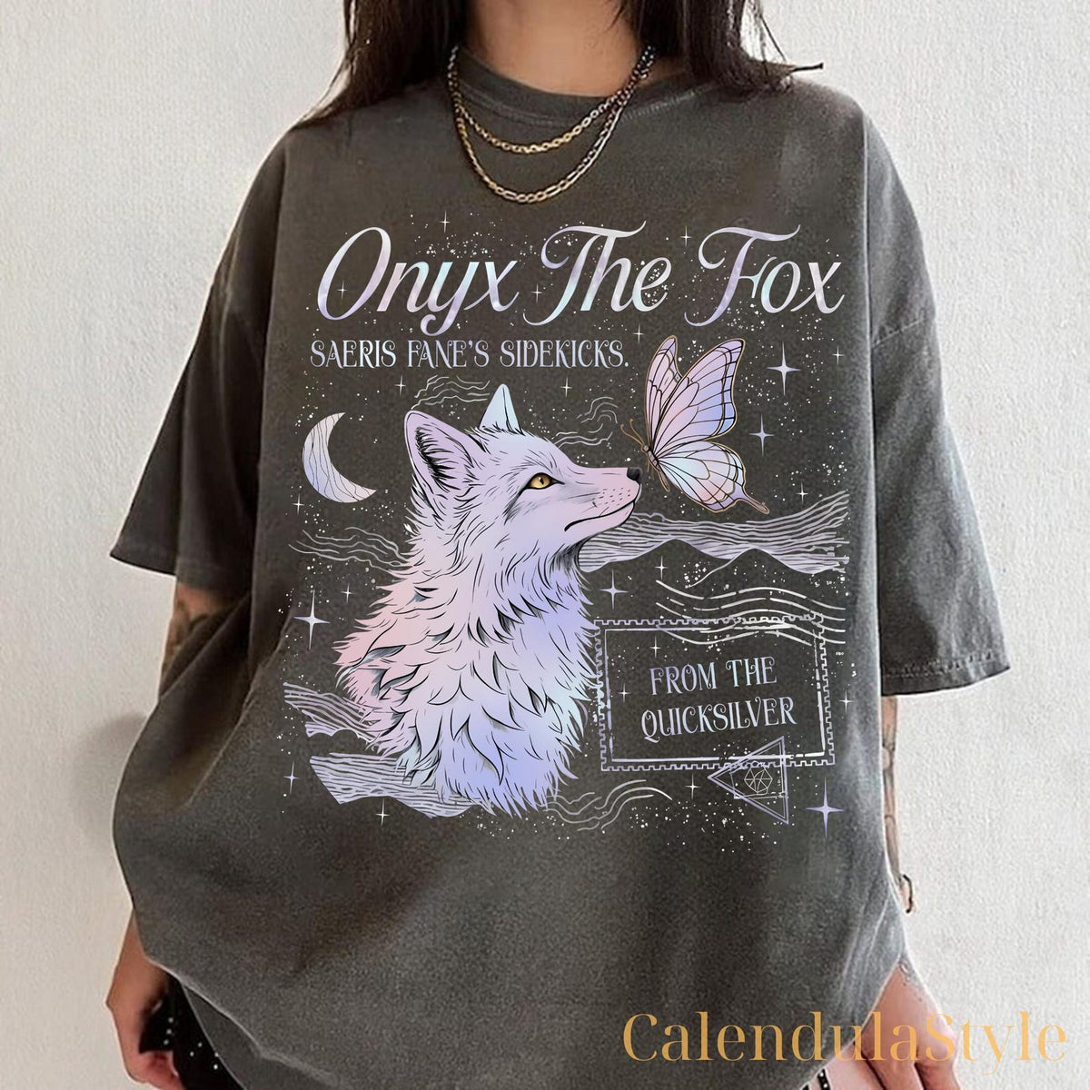 Onyx The Fox Shirt, Quicksilver Book Shirt, Saeris Fane Kingfisher T Shirt, Fae And Alchemy BrimStone,Gift For Readers, Gothic Dark Academia