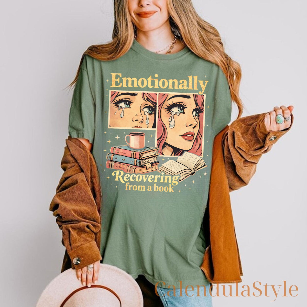 Emotionally Recovering From A Book Shirt, Librarian Bookish Shirt, Book Lover Gift, Reading Shirt, Retro Bookish Tee, Bookworm Shirt