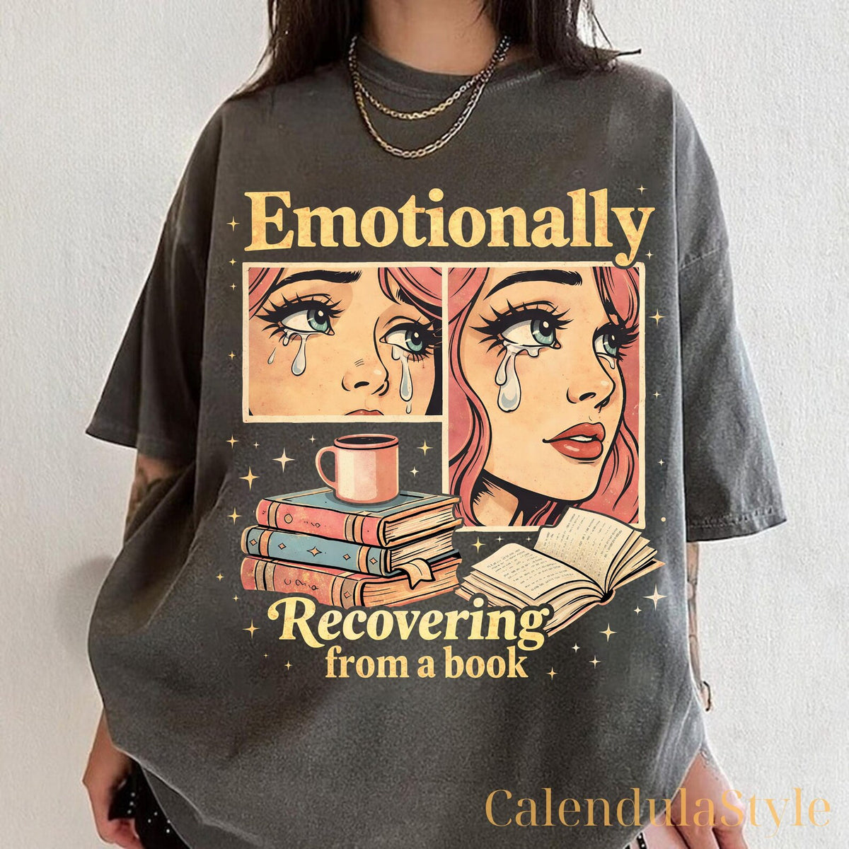 Emotionally Recovering From A Book Shirt, Librarian Bookish Shirt, Book Lover Gift, Reading Shirt, Retro Bookish Tee, Bookworm Shirt