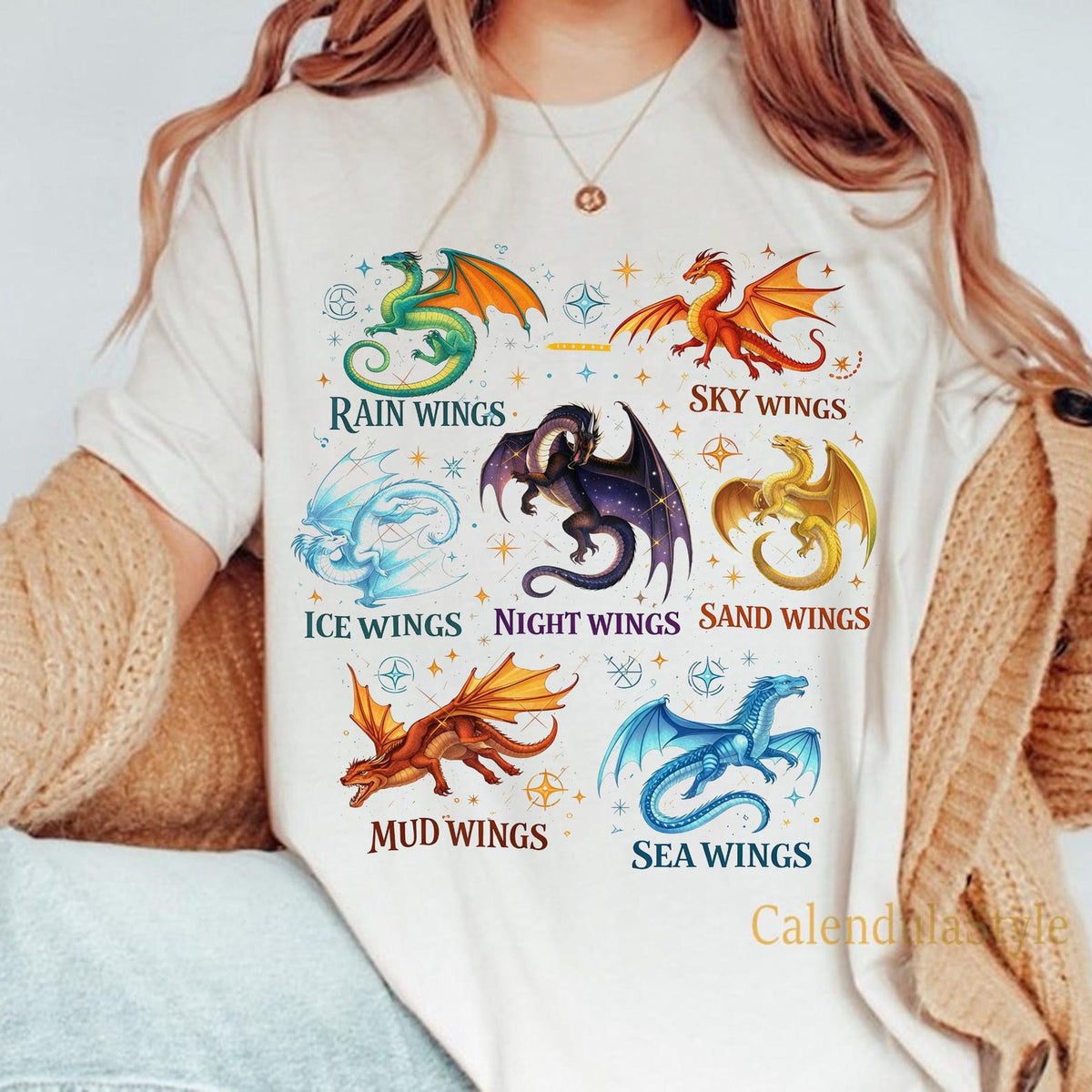 Nightwings Seawings Icewings Shirt, Wings Of Fire Shirt, Queen Of Pyrrhia Tee, Booktok Fan Merch Gift, Fantasy Lover Xmas, Dragon Rider Tee
