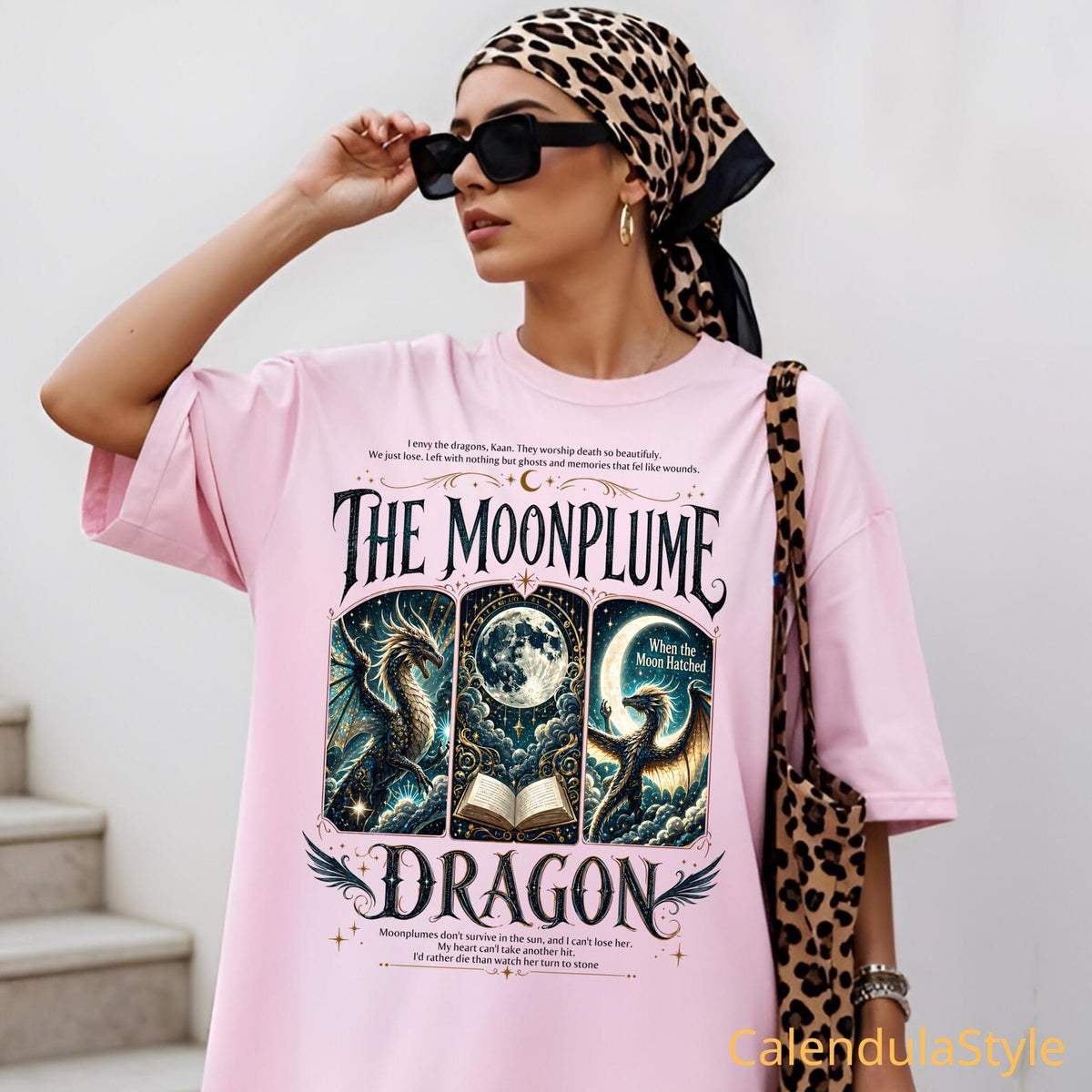The Moonplume Dragon Shirt, Ethereal Lunar Dragon Tee, Moon and Dragon Fantasy Book Shirt, Bookish Witchy Vibes, Romantasy Dragon Bookish