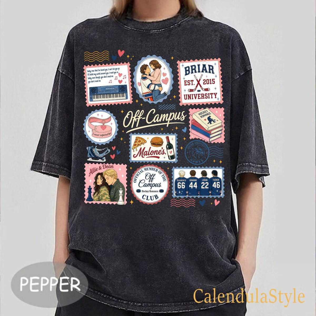 Briar U Hockey Fan Shirt, Briar Hockey Shirt, Hockey Stamps, Briar University Shirt, Hockey Romance Series, Graham 44 Reading Lover Gift