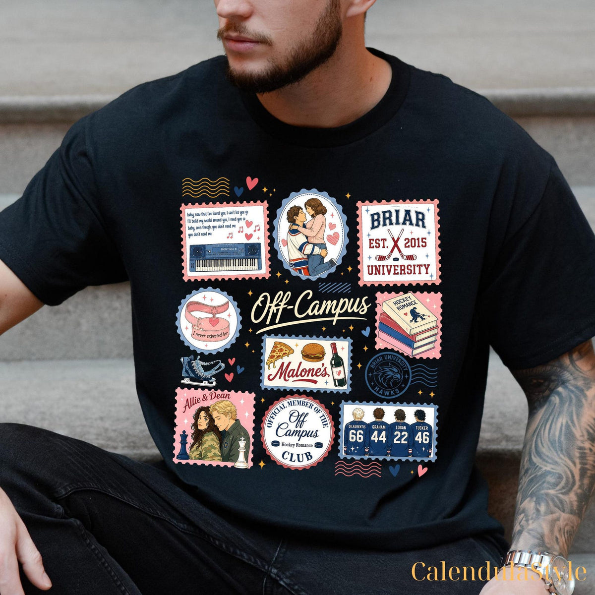 Briar U Hockey Fan Shirt, Briar Hockey Shirt, Hockey Stamps, Briar University Shirt, Hockey Romance Series, Graham 44 Reading Lover Gift