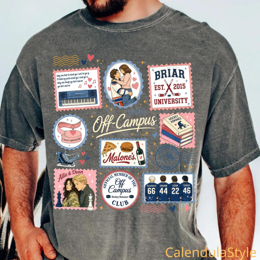 Briar U Hockey Fan Shirt, Briar Hockey Shirt, Hockey Stamps, Briar University Shirt, Hockey Romance Series, Graham 44 Reading Lover Gift