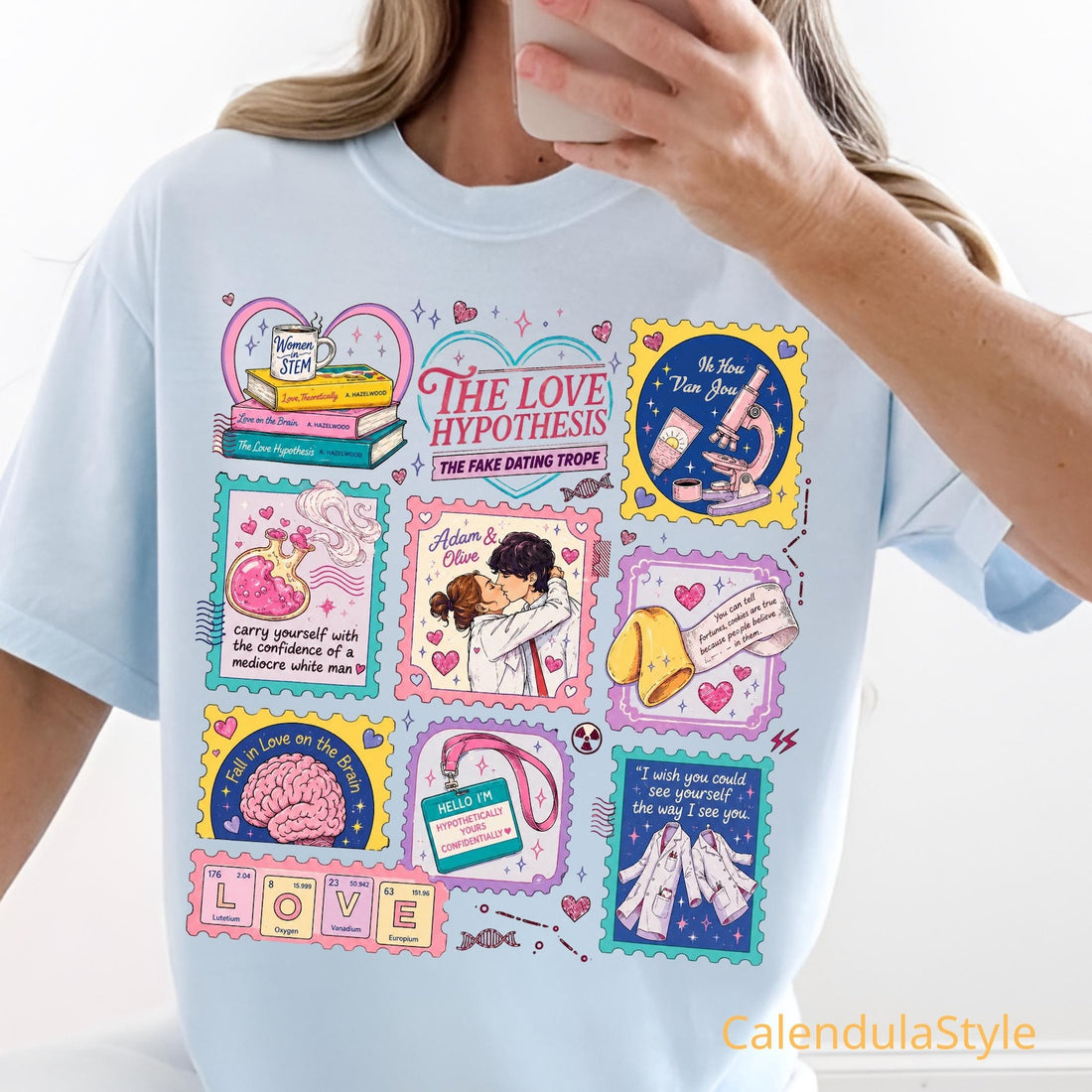 The Love Hypothesis Stamps Shirt, Ik Hou Van Jou Romance Book Sweatshirt, Ali Hazelwood Inspired Shirt, Bookish Romance Gift for Readers