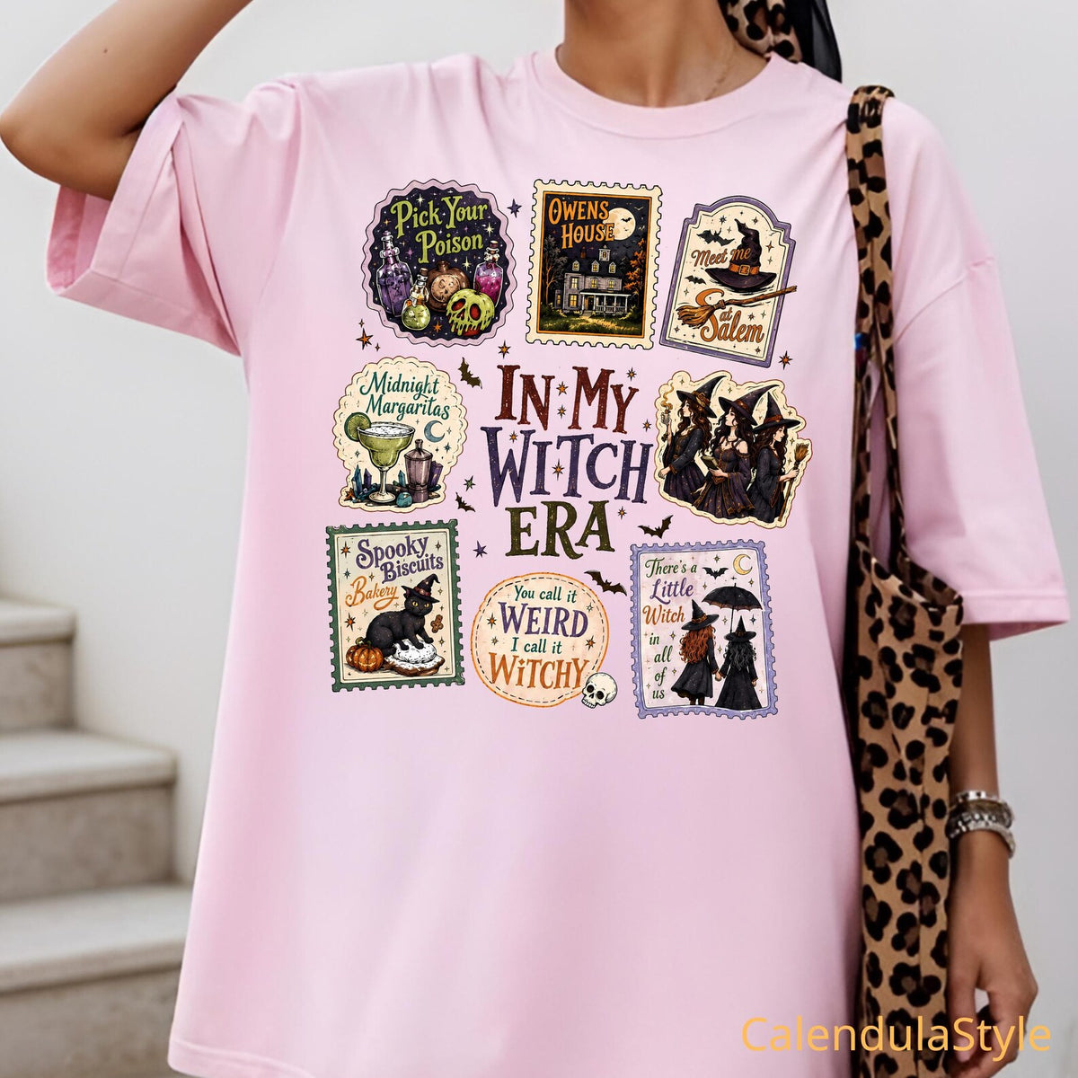 Halloween Witch Stamps Shirt, Magic Practical Apothecary, Midnight Margaritas Witchy Shirt, Practical Magic Tee