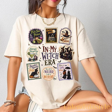 Halloween Witch Stamps Shirt, Magic Practical Apothecary, Midnight Margaritas Witchy Shirt, Practical Magic Tee