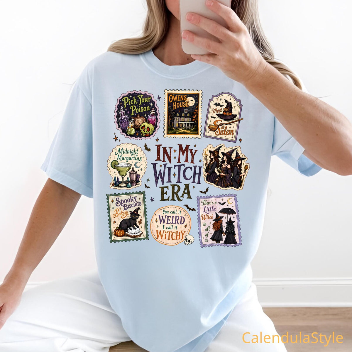 Halloween Witch Stamps Shirt, Magic Practical Apothecary, Midnight Margaritas Witchy Shirt, Practical Magic Tee