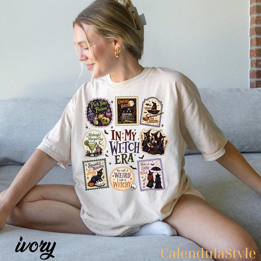 Halloween Witch Stamps Shirt, Magic Practical Apothecary, Midnight Margaritas Witchy Shirt, Practical Magic Tee