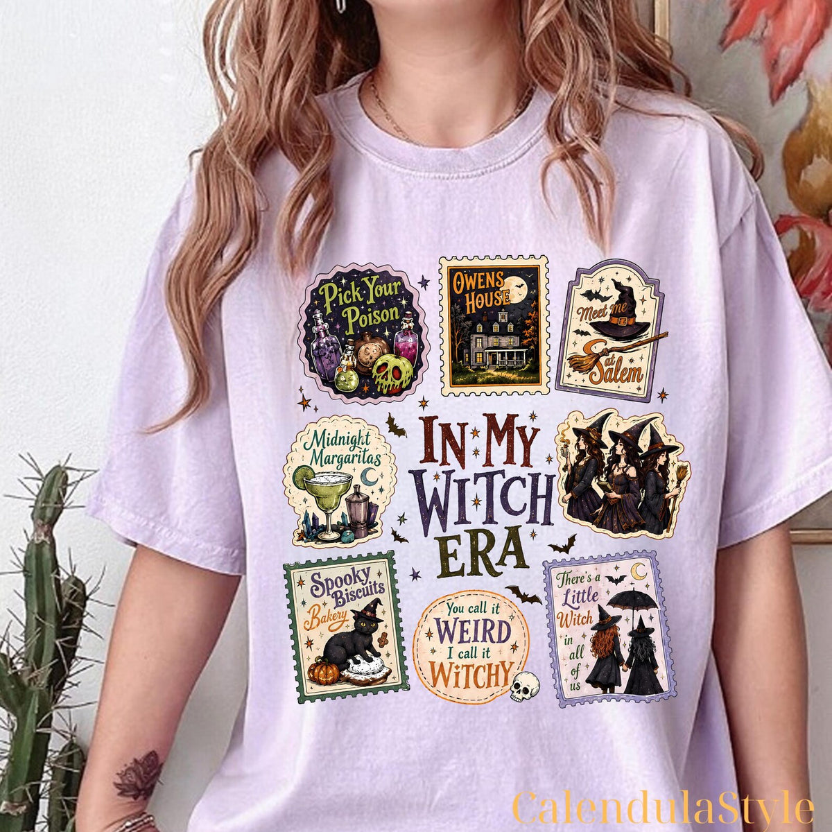 Halloween Witch Stamps Shirt, Magic Practical Apothecary, Midnight Margaritas Witchy Shirt, Practical Magic Tee
