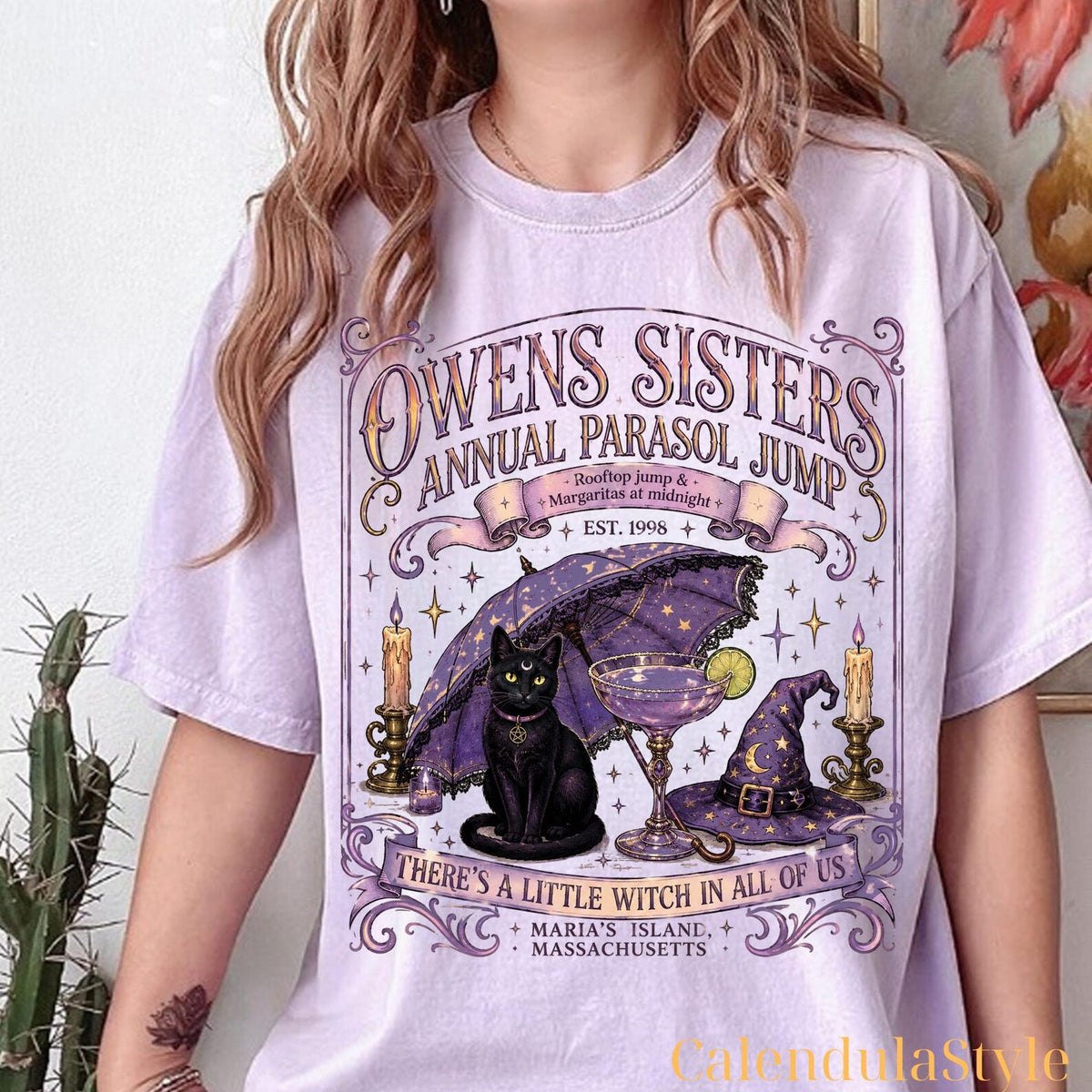 Comfort Color Shirt, Owens Sisters Annual Parasol Jump, Owens Sister's Apothecary, Witch Family Matching Tee, Midnight Margaritas Witchy