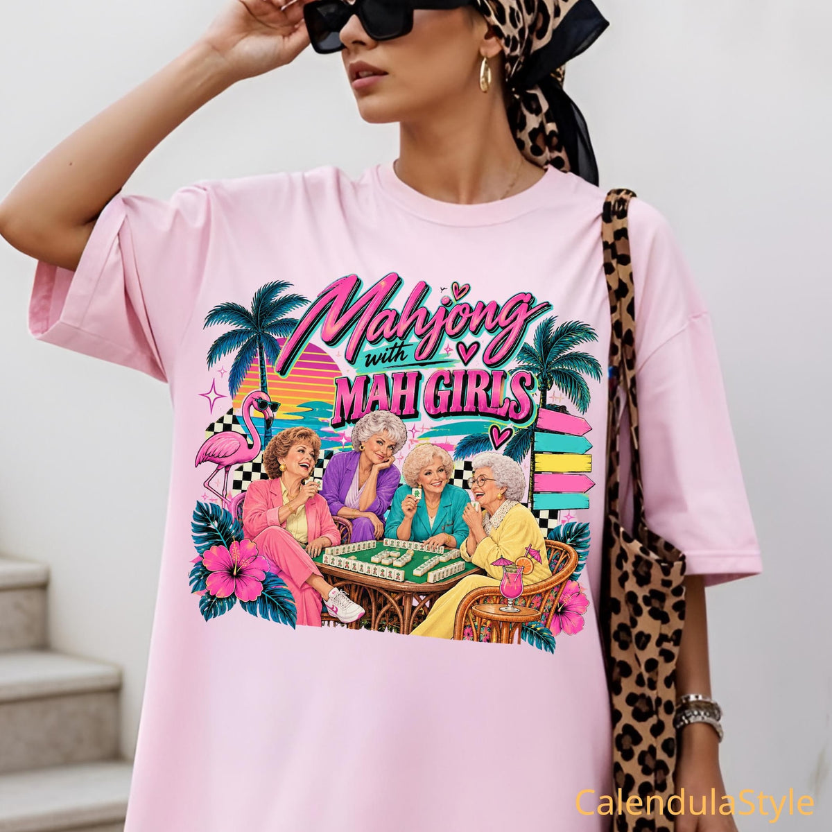 90s Mahj Neon Tee, Mahjong With Mah Girls, Funny Golden Girls Comfort Color Shirt, Mahjong Lover Shirt, Mahjong Game Lover
