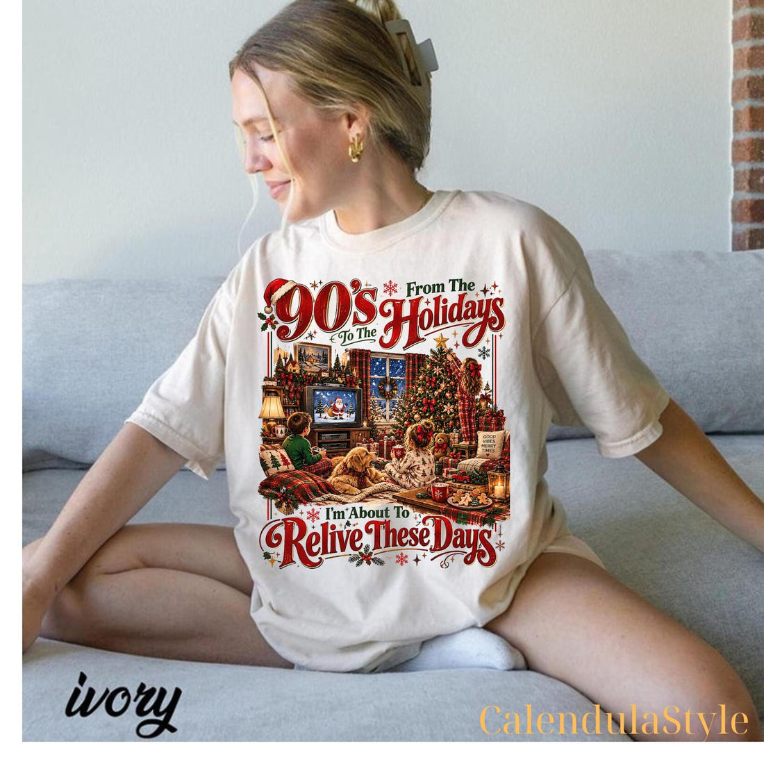 Retro 90's Christmas Shirt, Retro Holiday Nostalgia Shirt, 90's From To The Holidays, I'm About To Relieve These Days, Deck Holly Holiday