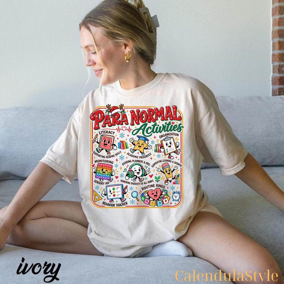 Paraprofessional Christmas Shirt, Funny Holiday Sped Team Tee, Para Normal Activities Tshirt, Holiday Teacher Aide Presents