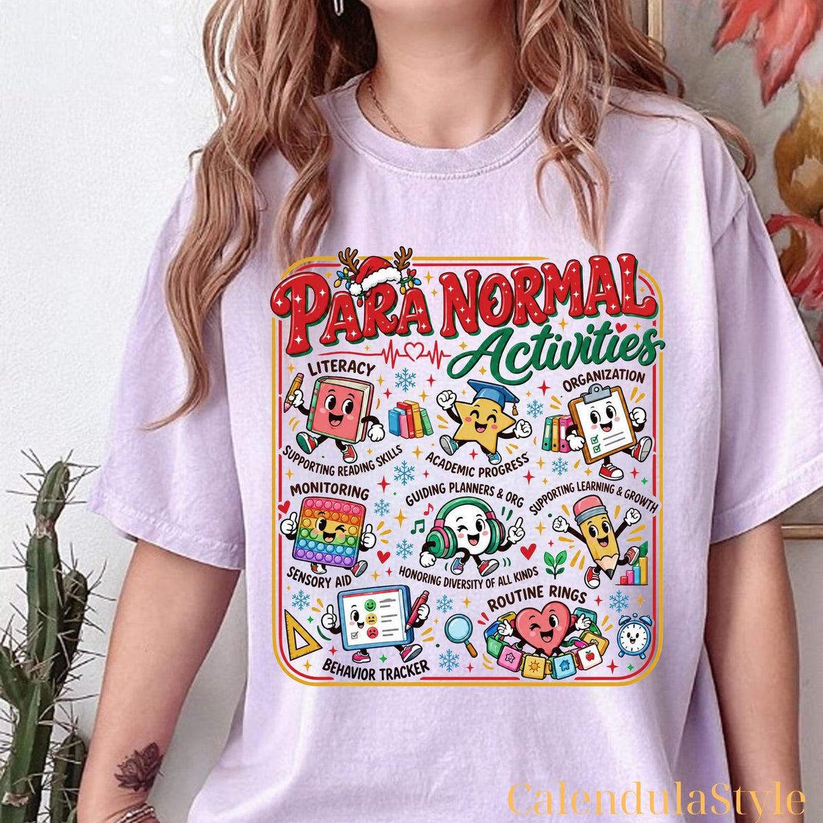 Paraprofessional Christmas Shirt, Funny Holiday Sped Team Tee, Para Normal Activities Tshirt, Holiday Teacher Aide Presents