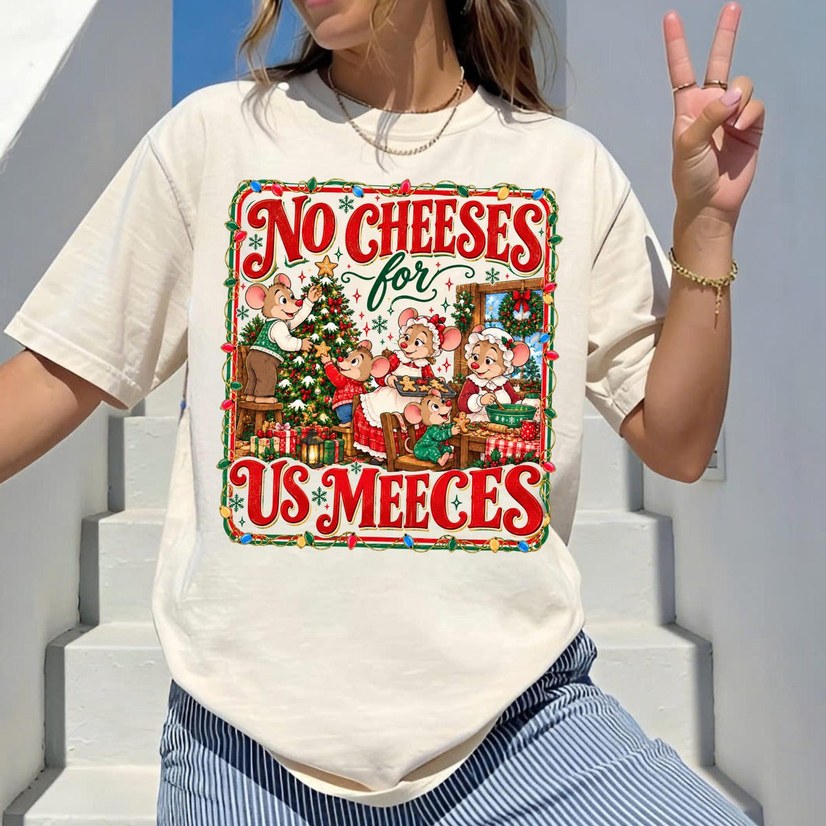 No Cheeses For Us Meeces Shirt, Christmas Carol TShirt,The Muppet Mouse Family Xmas Shirt, Mouse Very Merry Party Outfit
