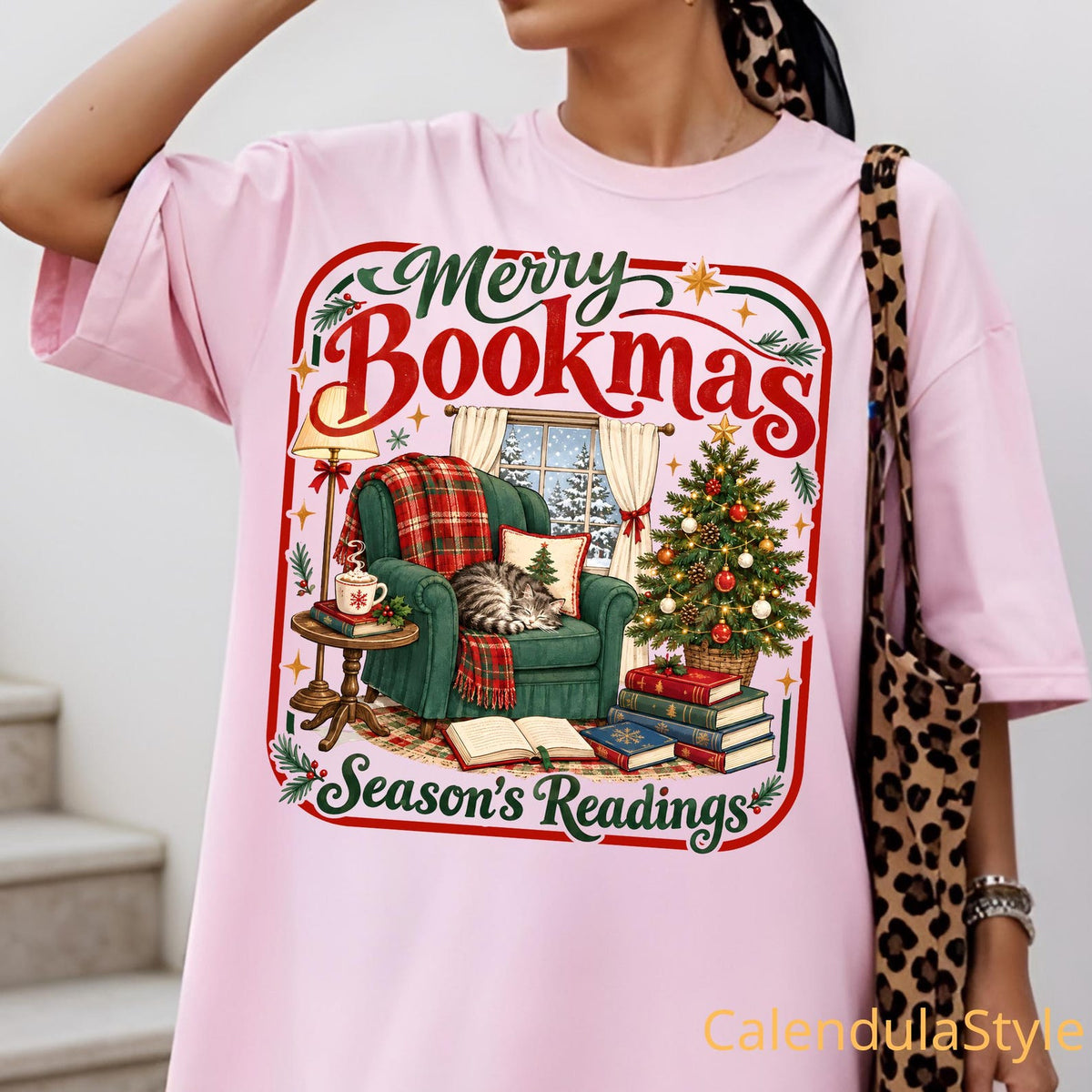Merry Bookmas Season's Reading Christmas Shirt, All Booked For Christmas, Seasons Reading Xmas Shirt, Gift For Reader Library