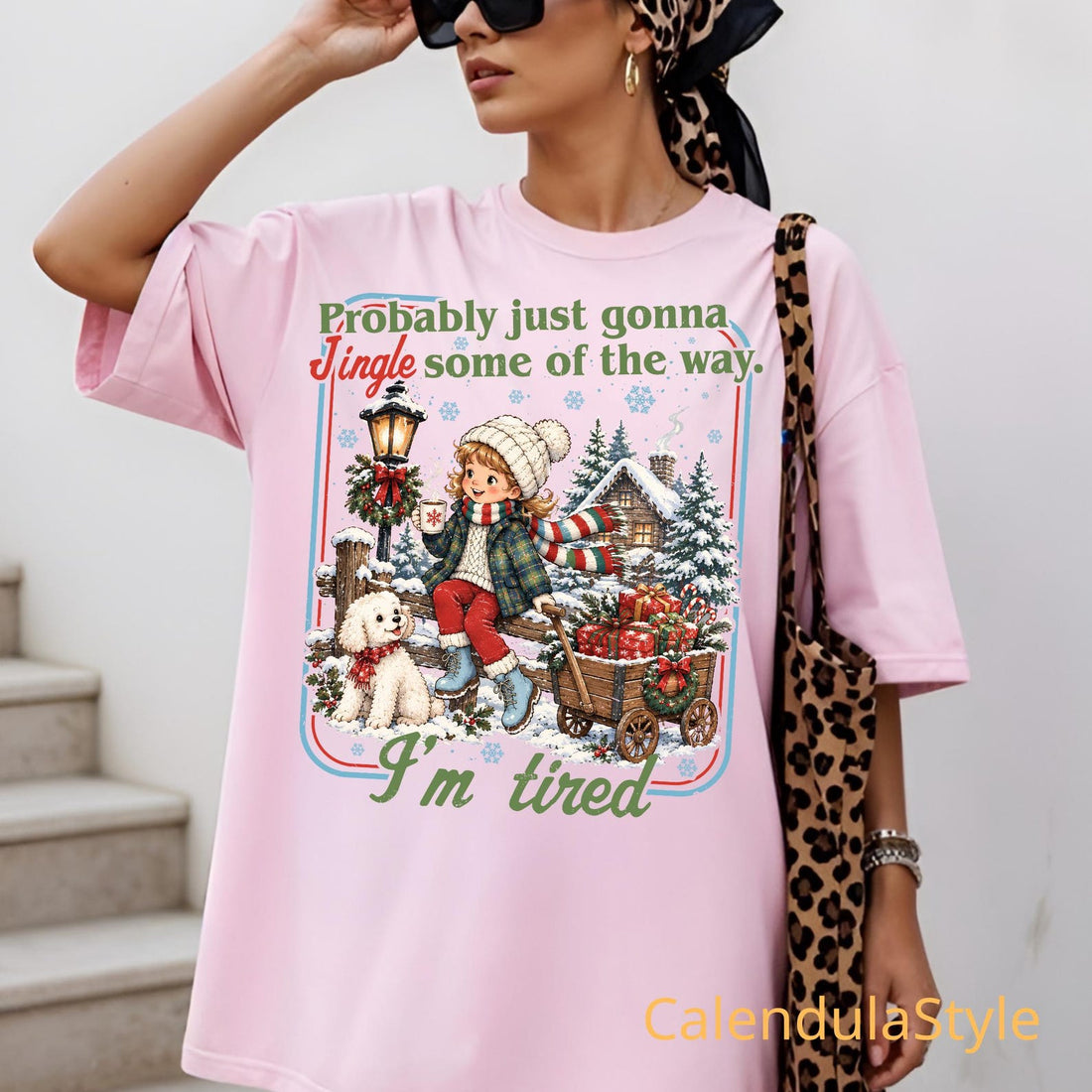 Christmas Jingle Song Tee, Probably Just Gonna Jingle Tired Shirt, Xmas Humor Gift, Tired Holiday Humor Shirt, Cozy Winter Gift